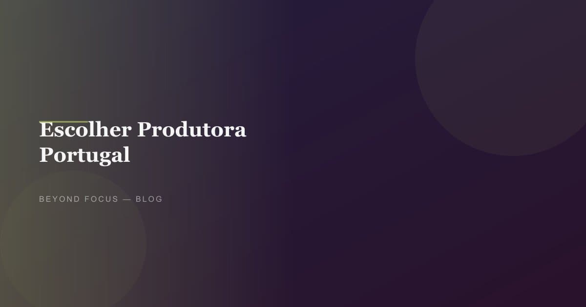 Produção Audiovisual em Portugal: Guia Completo 2026