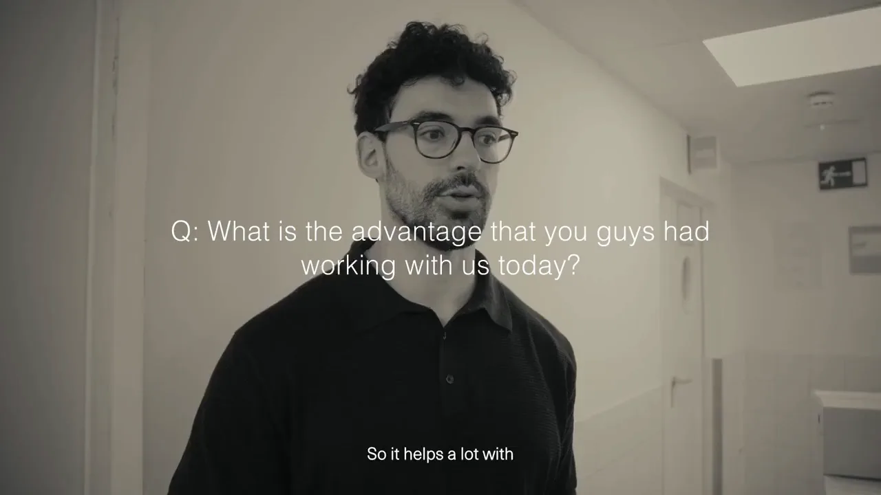 Entrevista da ProKitchens, com a pergunta escrita no ecrã